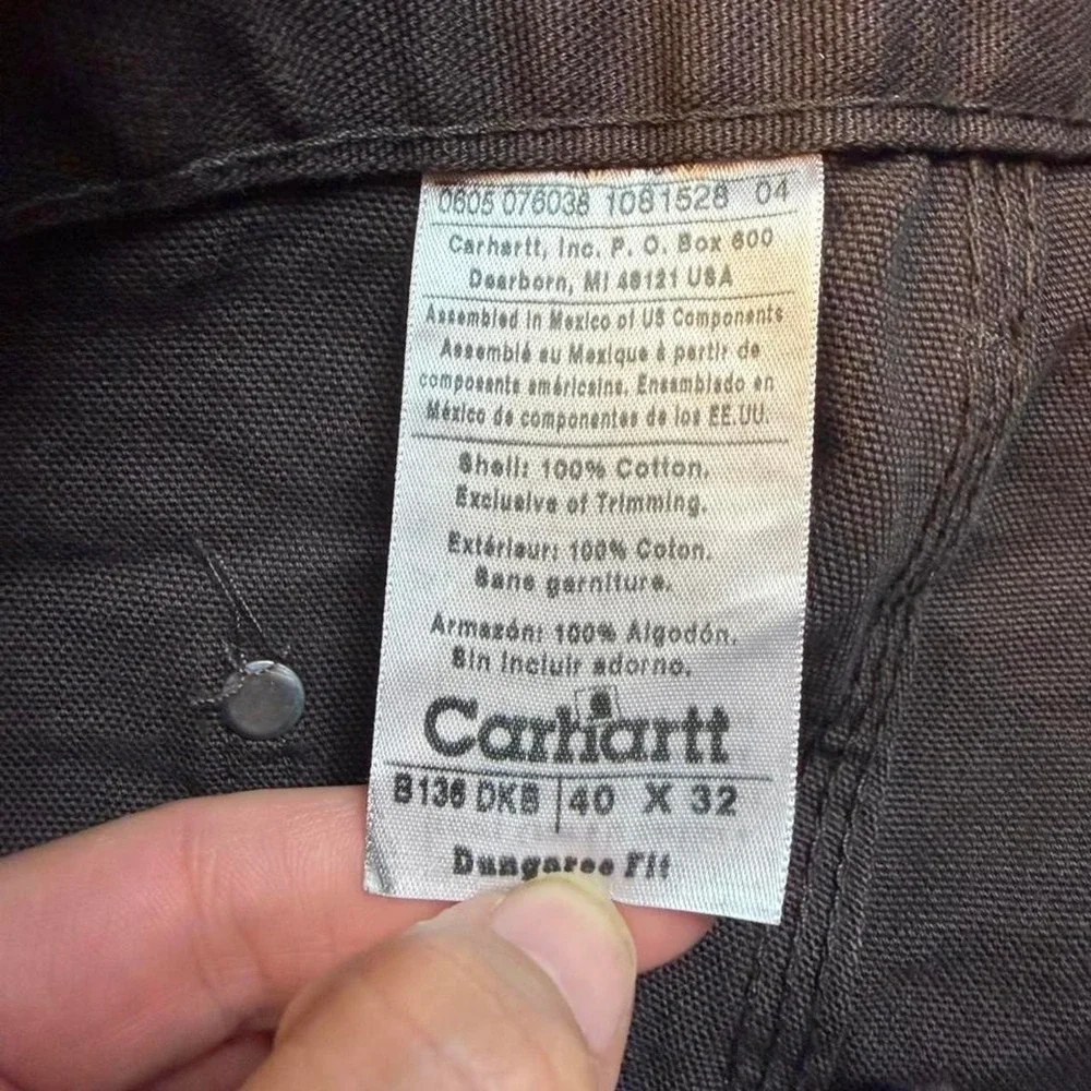 Carhartt B136-DKB Double Knee Carpenter Pants 40x32 Canvas Workwear gorpcore